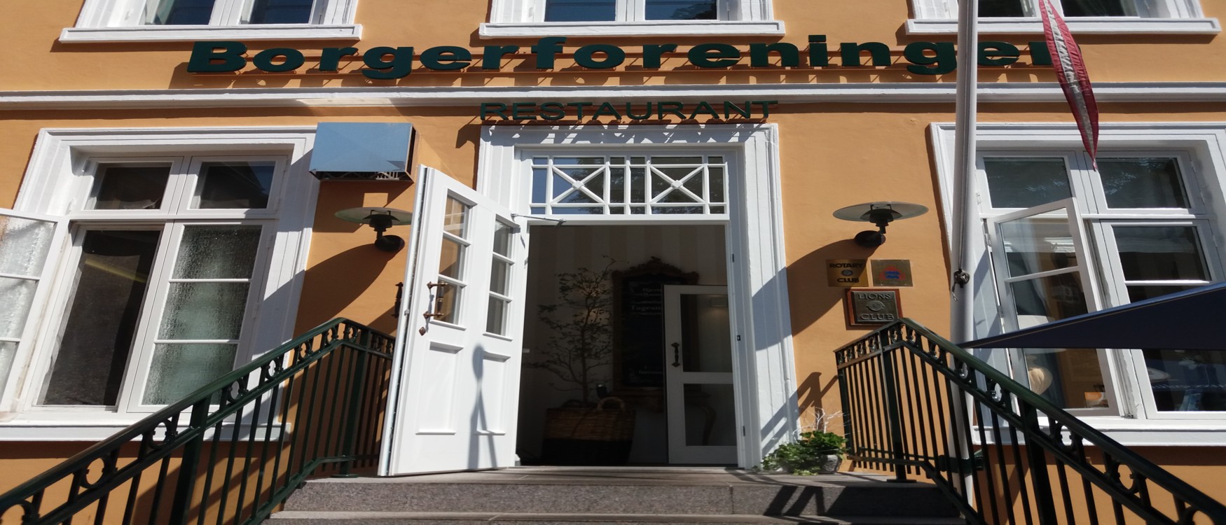 Indgang Restaurant Borgerforeningen Flensborg